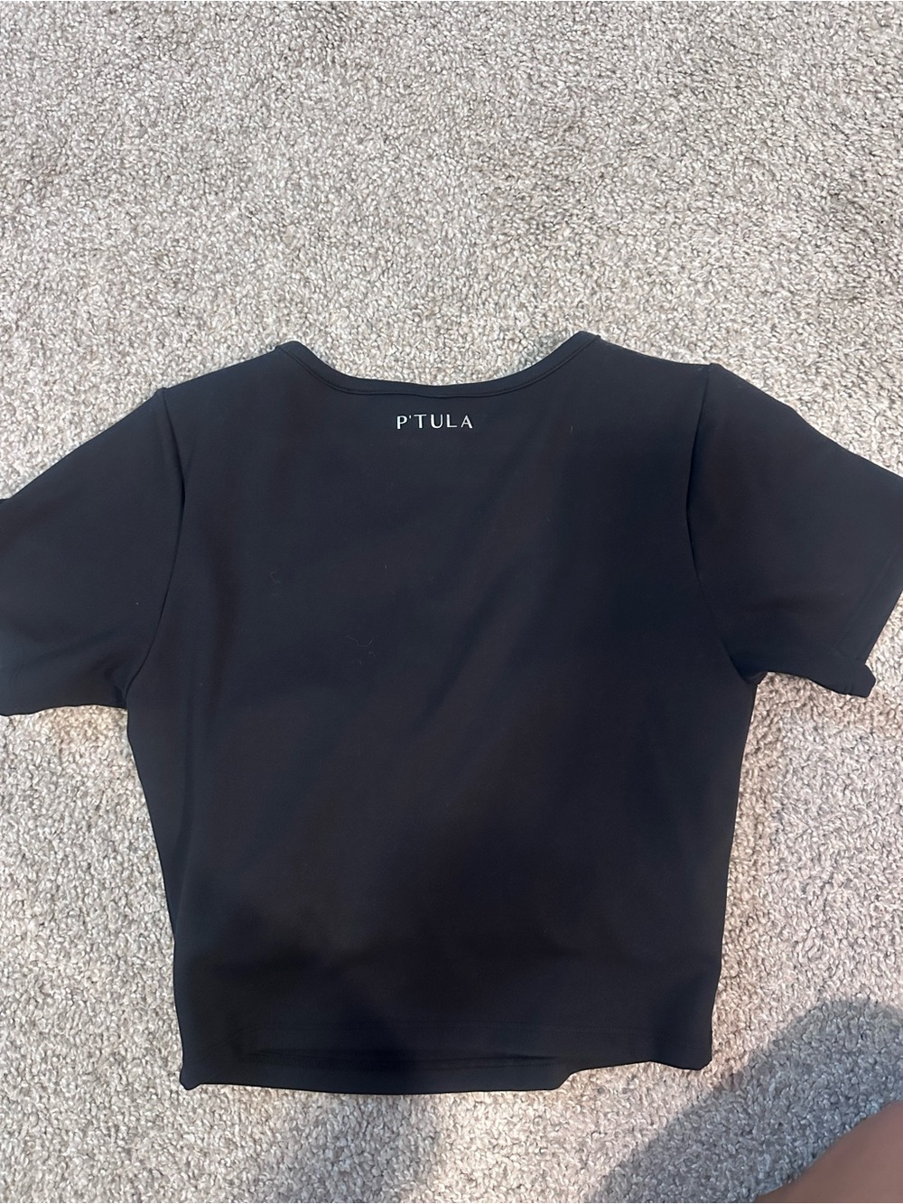 P'tula Black Short Sleeve Crewneck Top